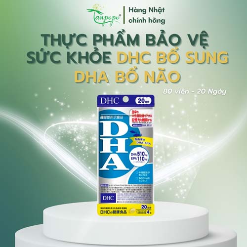 Viên uống DHC bổ sung DHA & EPA bổ não 20 ngày (80 viên)